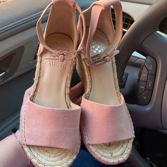Vince Camuto Shoes - Vince Camuto Blush Pink Espadrilles Wedges 6M 36.5 Sandals Shoes NWOT